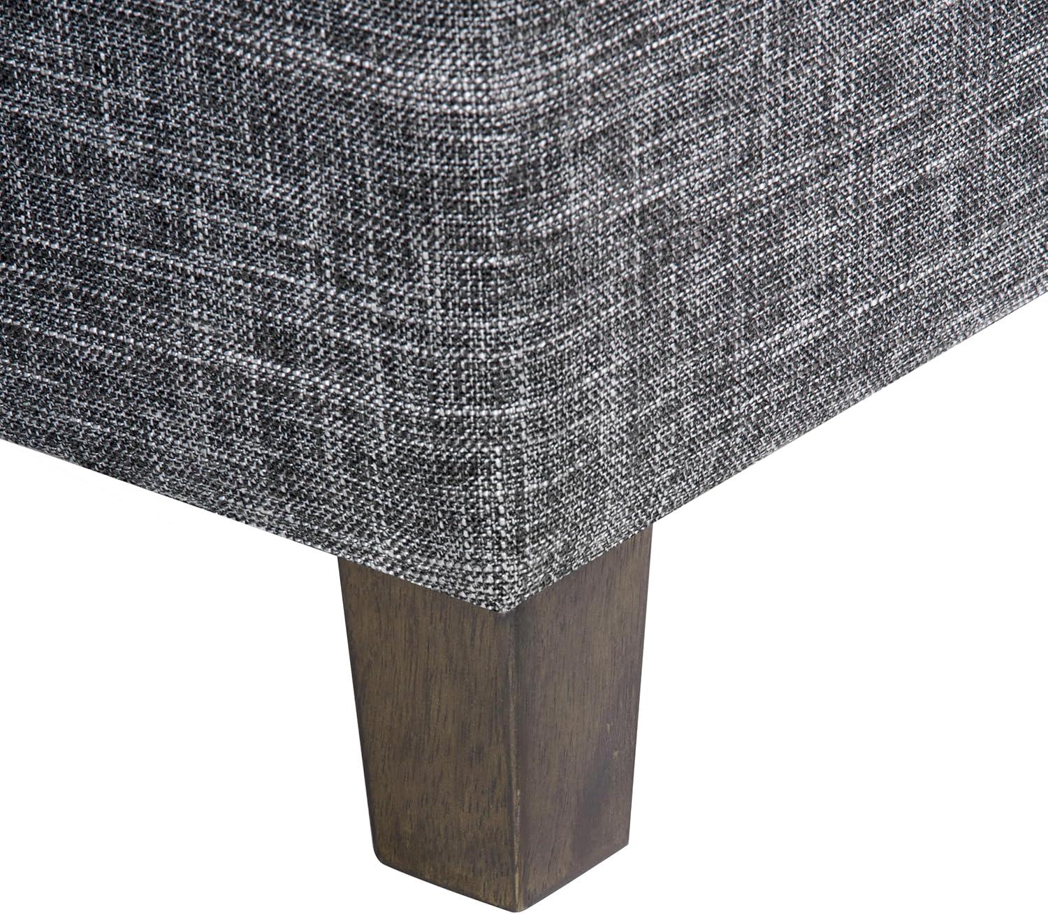 imageHomePop Cube Ottoman HomePop Home Dcor Square Ottoman Cream BoucleSlate Grey