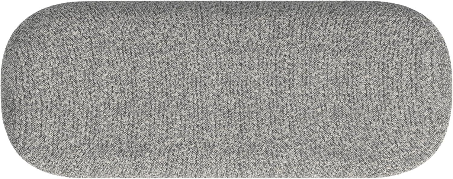 imageHomePop Ellipse Modern Storage Bench with Metal Legs Homepop Home DcorBench with Storage for Living Room amp Bedroom GrayCream Boucle With Gray Yarns