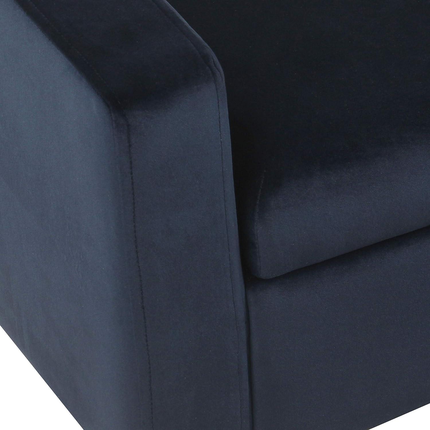 imageHomePop Fulton Storage Bench Muted MintDark Navy Blue