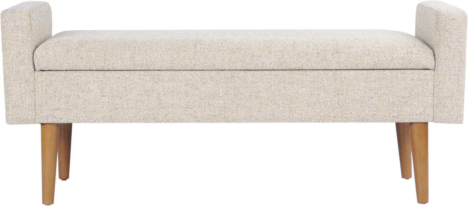imageHomePop Fulton Storage Bench Muted MintTextured Cream