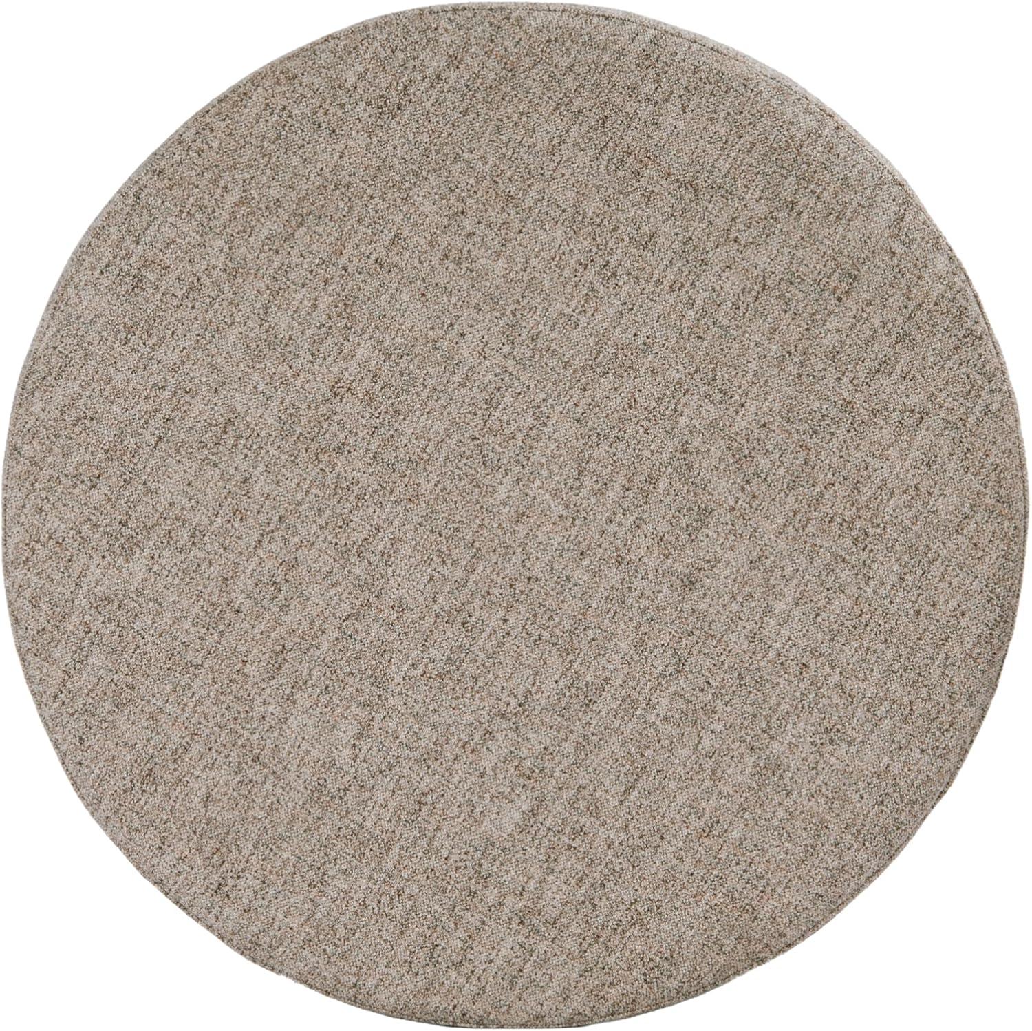imageHomePop Haven Ottoman with Wood Base Sand Faux LeatherMidtone Gray Fabric