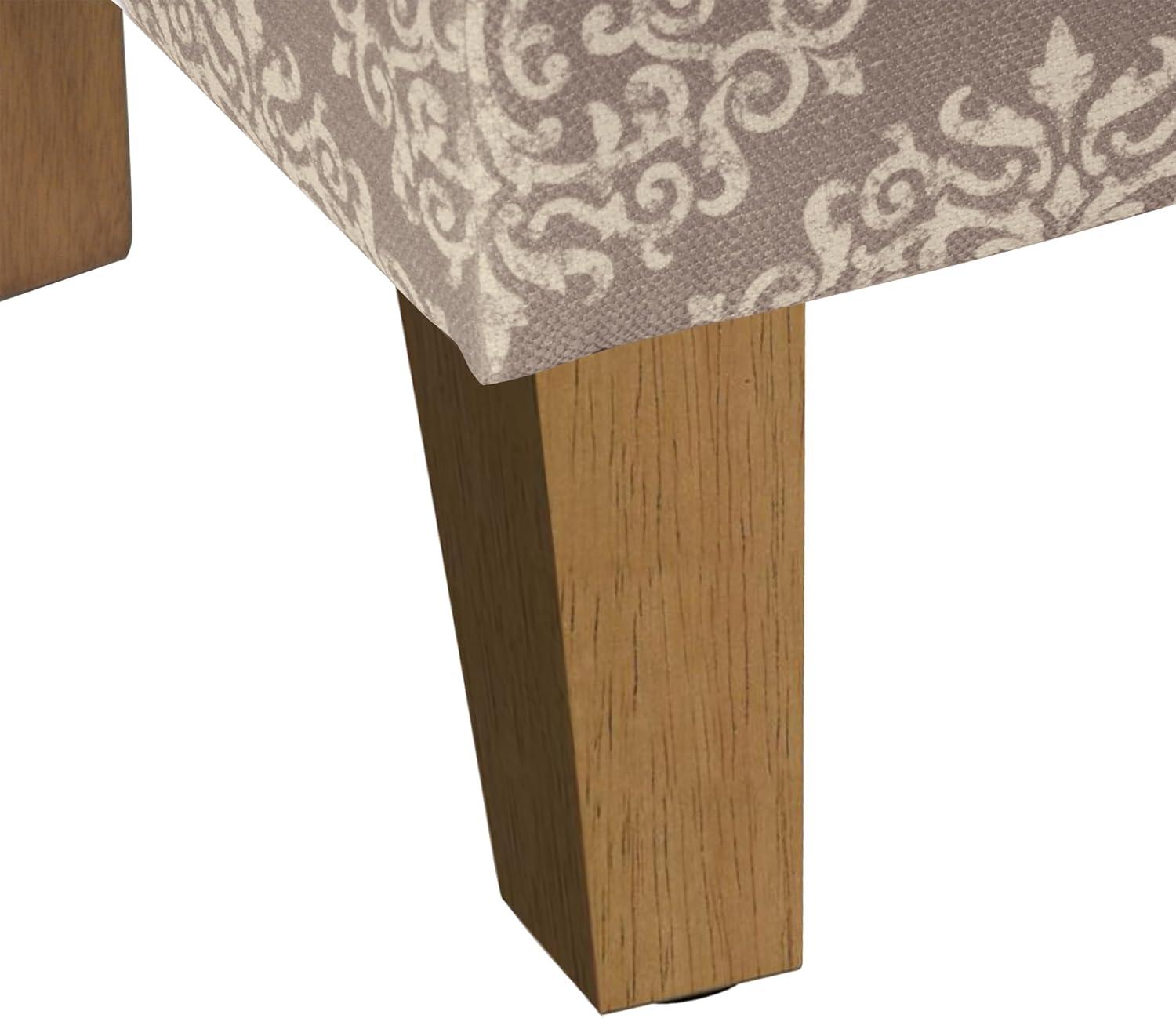 imageHomePop Large Upholstered Rectangular Storage Ottoman Bench with Hinged Lid NavyBrown Medallion