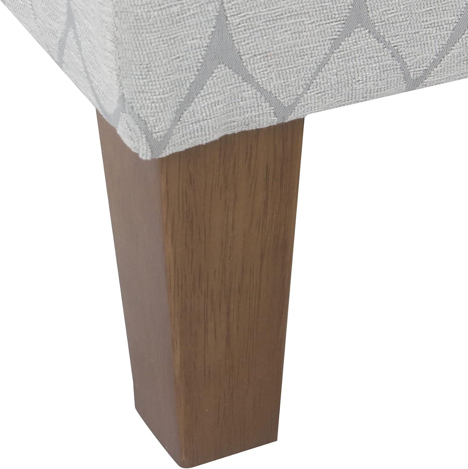 imageHomePop Large Upholstered Rectangular Storage Ottoman Bench with Hinged Lid NavyGray and Brown