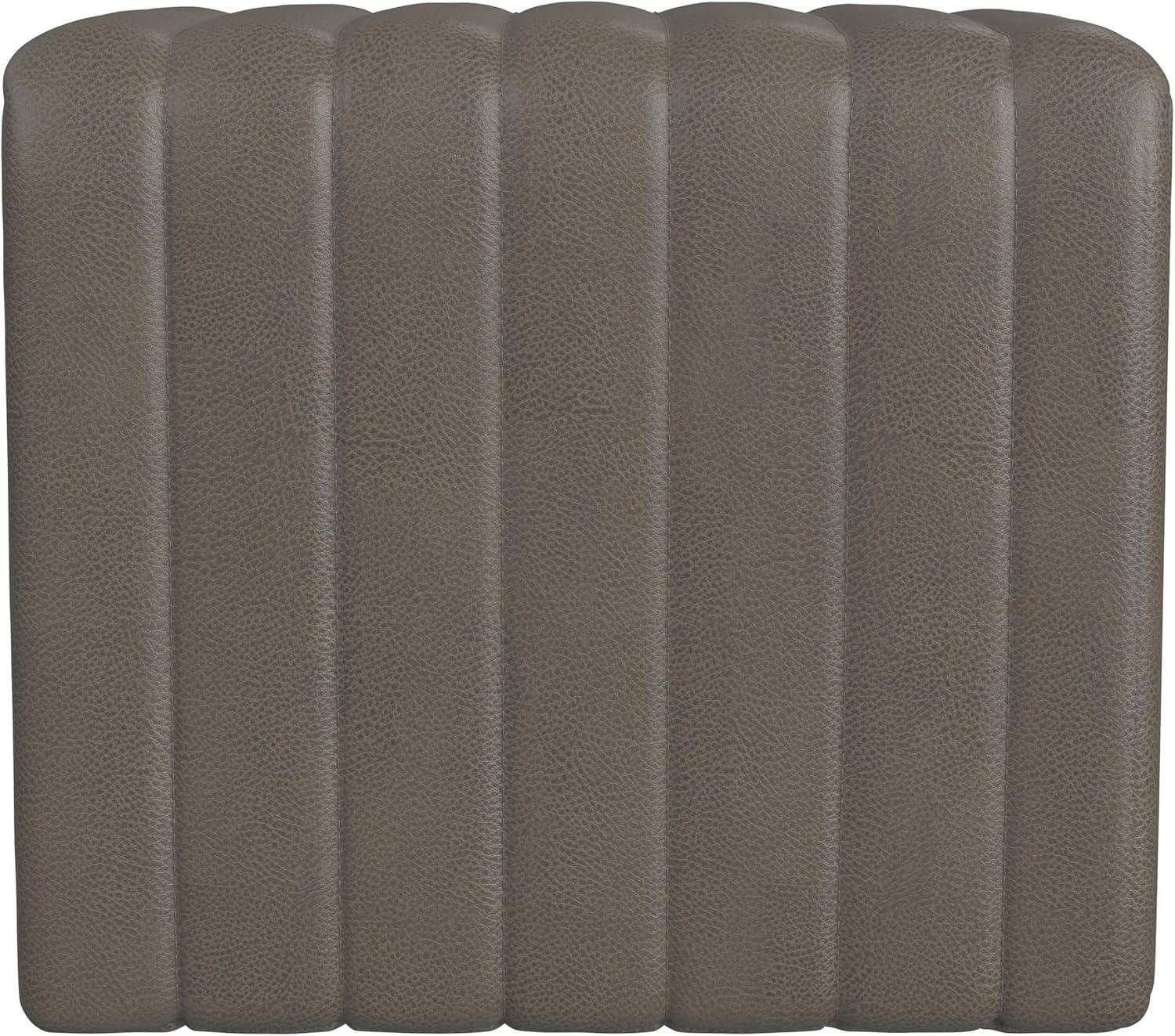imageHomePop Modern Arch Velvet OttomanHomepop Home DcorOttoman for Living Room amp Bedroom Steel Blue VelvetEwter Gray Faux Leather