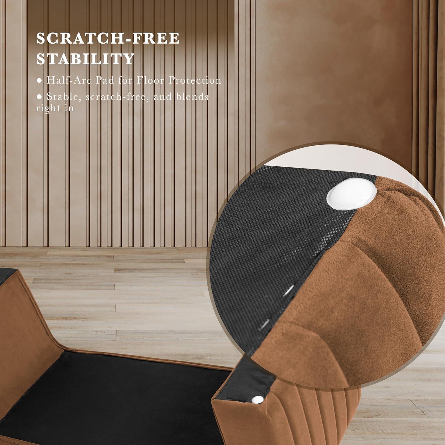 imageHomePop Modern Arch Velvet OttomanHomepop Home DcorOttoman for Living Room amp Bedroom Steel Blue VelvetRust Orange Velvet