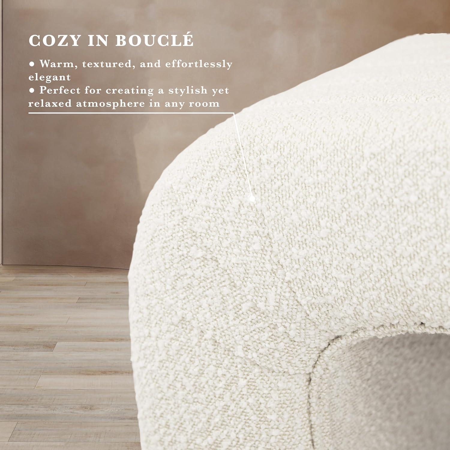 imageHomePop Modern Channel Tufted Faux Leather OttomanHomepop Home DcorOttoman for Living Room amp Bedroom Black Faux LeatherWhite Cream Boucle
