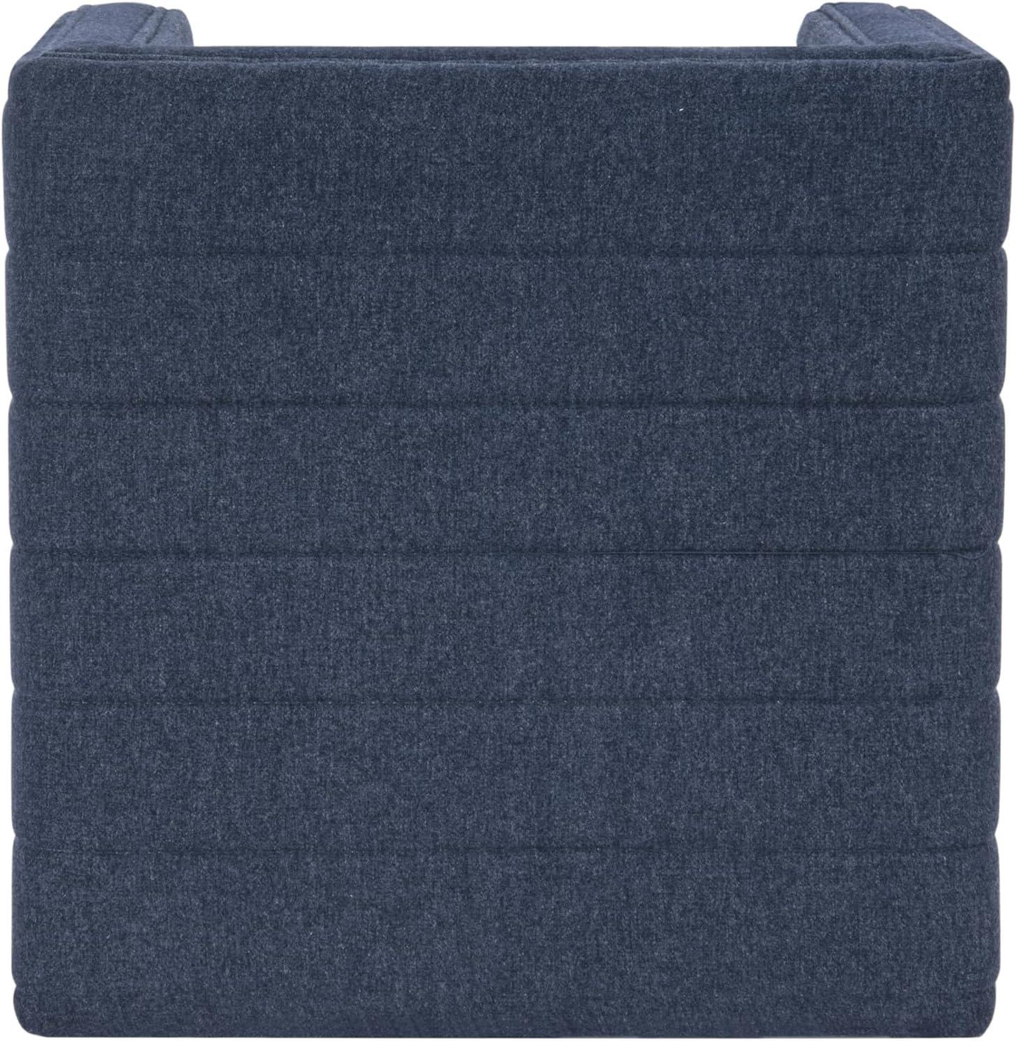 imageHomePop Modern Channel Tufted Velvet OttomanHomepop Home DcorOttoman for Living Room amp Bedroom GreenBlue Woven