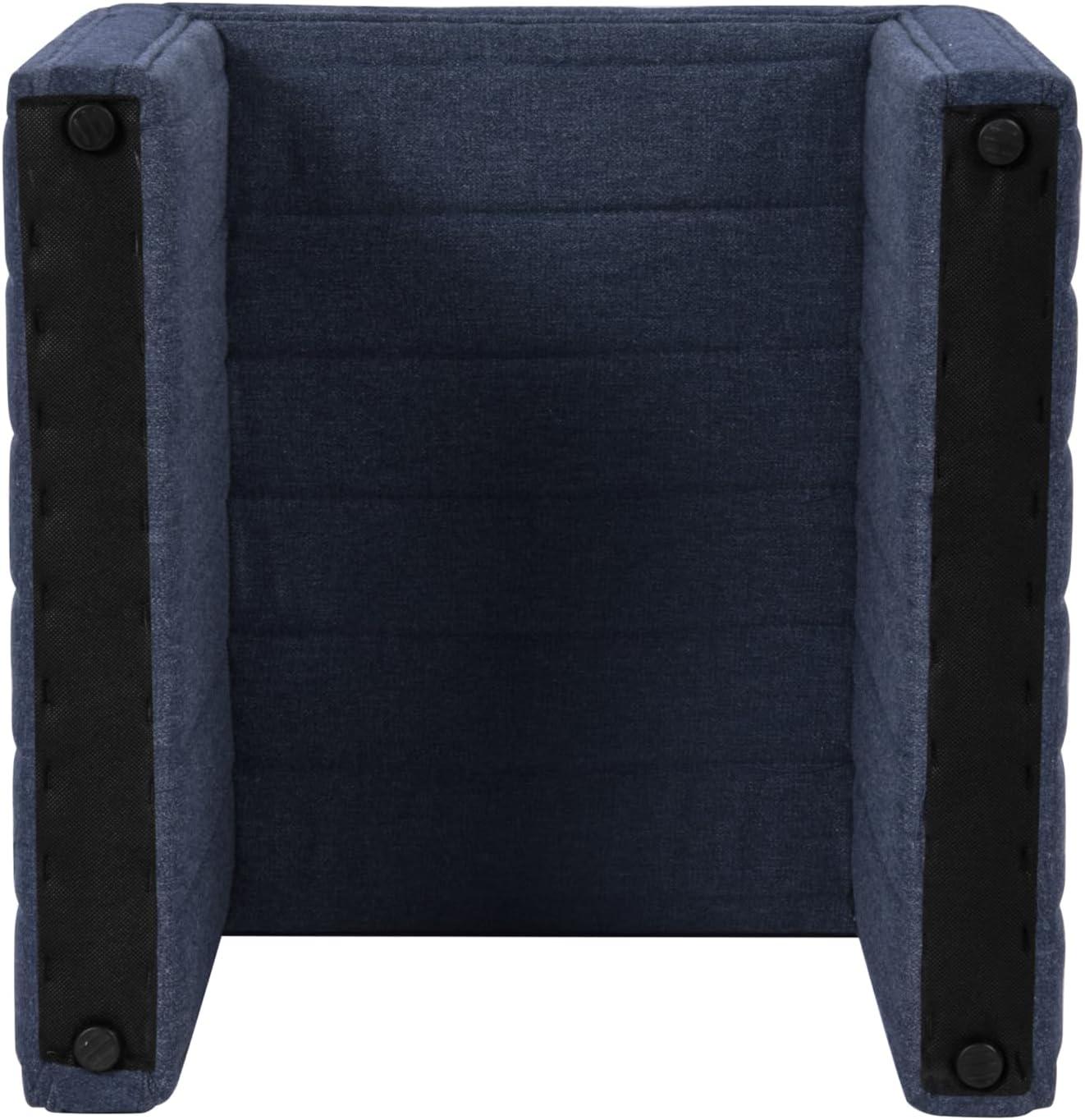 imageHomePop Modern Channel Tufted Velvet OttomanHomepop Home DcorOttoman for Living Room amp Bedroom GreenBlue Woven