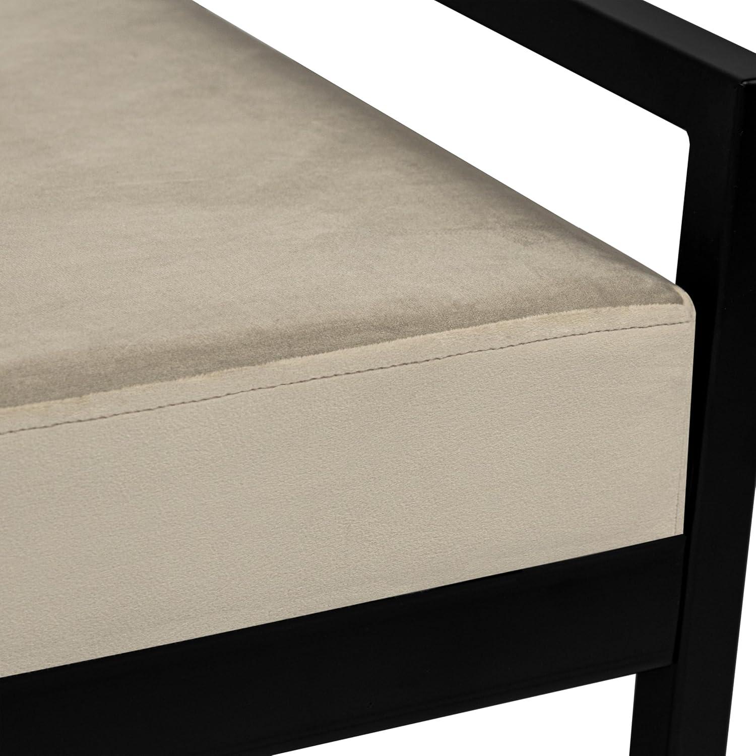 imageHomePop Modern Metal BenchBench for Living Room amp Bedroom Decorative Home Furniture Brown BoucleFawn Velvet