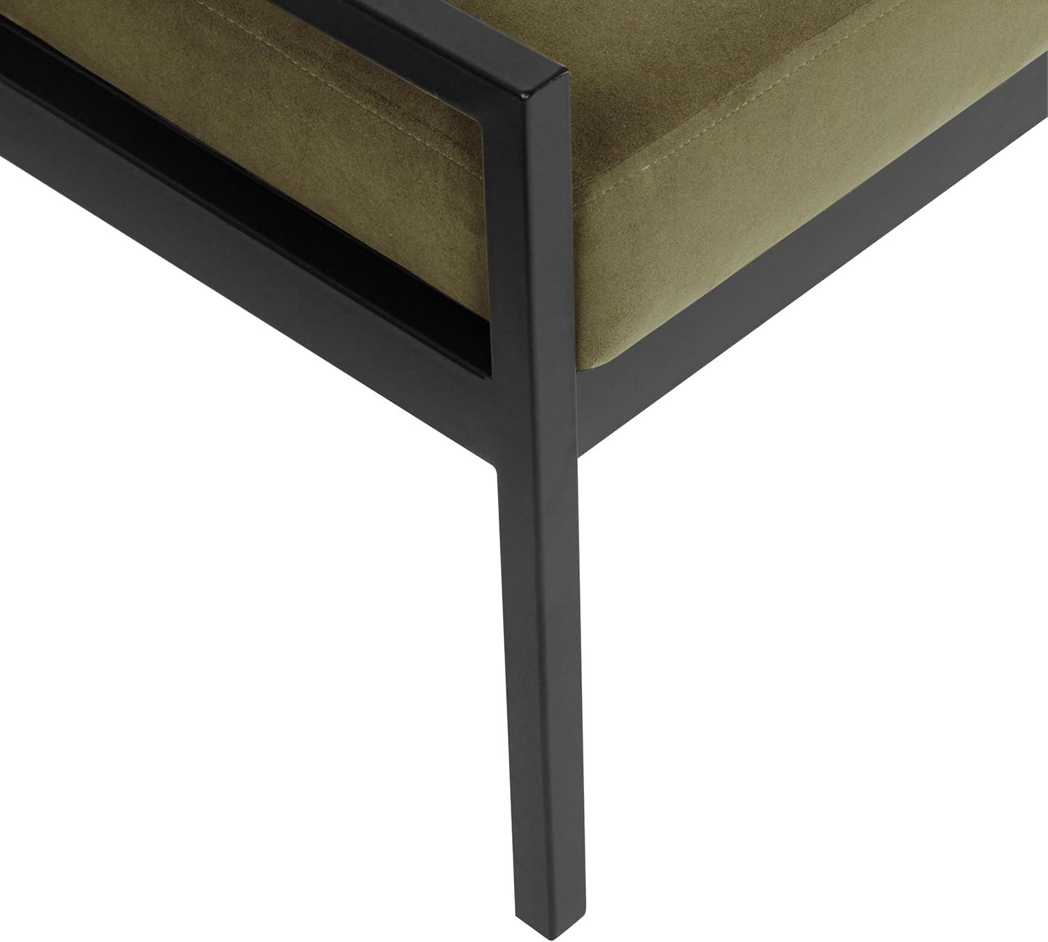 imageHomePop Modern Metal BenchBench for Living Room amp Bedroom Decorative Home Furniture Brown BoucleLight Sage Green Velvet