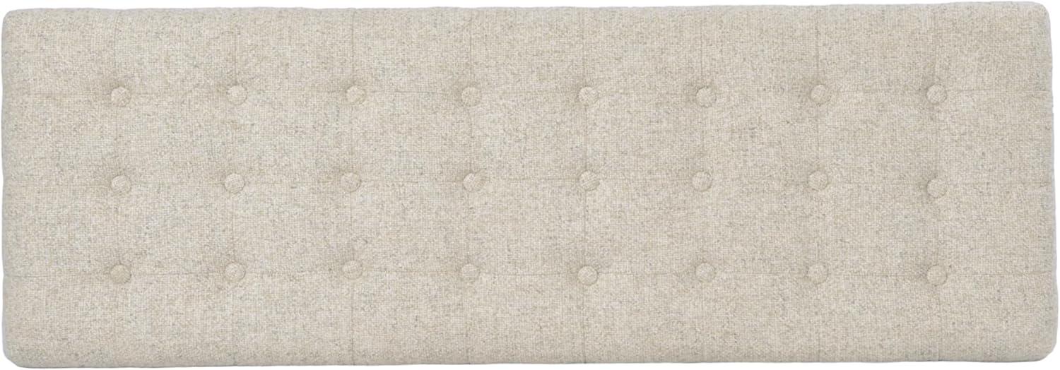 imageHomePop Modern Storage Bench Blue LargeTextured Cream Fabric