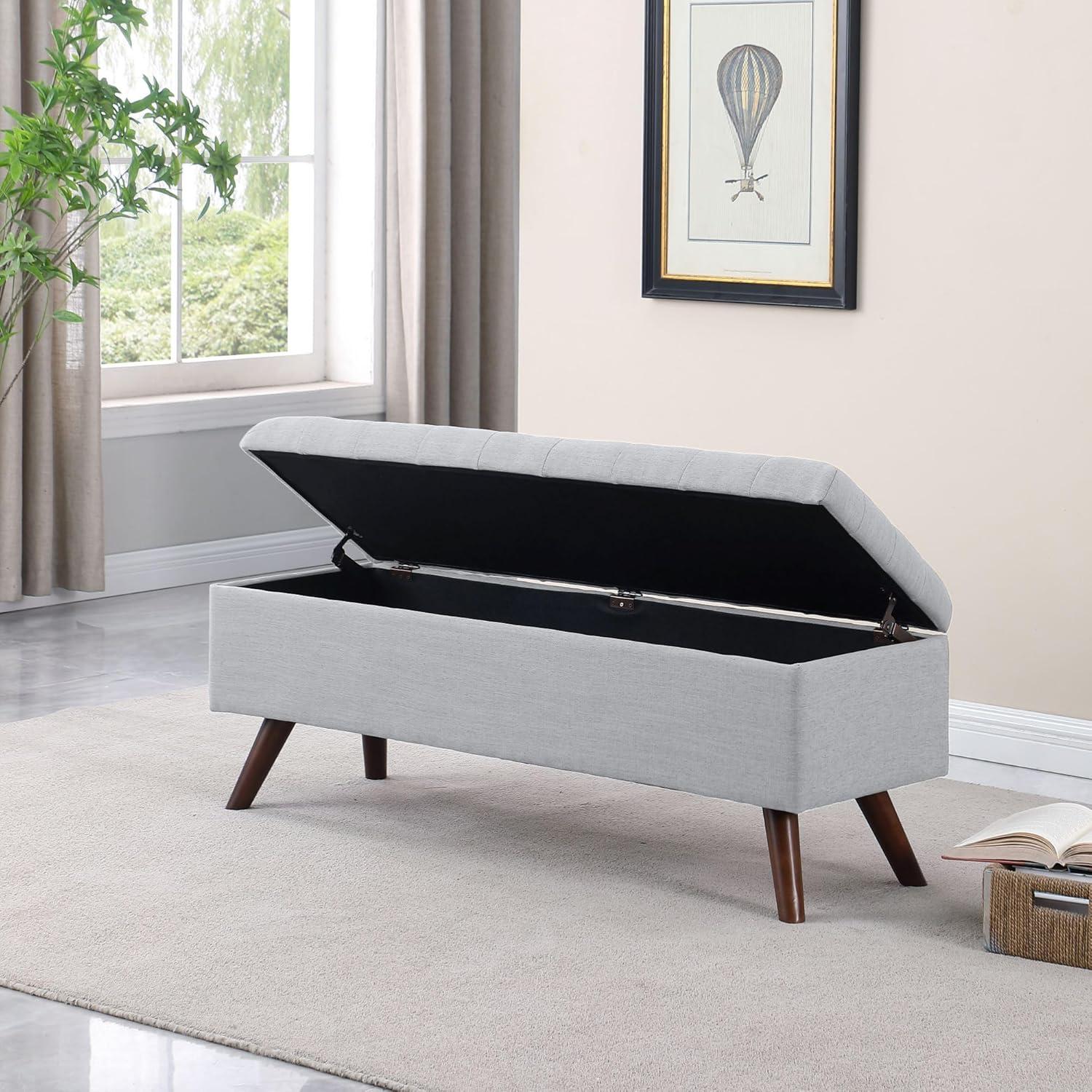 imageHomePop Modern Storage Bench Green LargeGrey