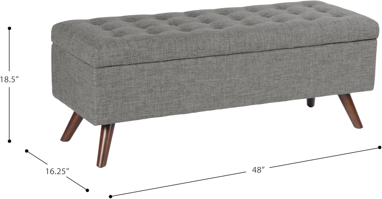 imageHomePop Modern Storage Bench Green LargeMedium Gray