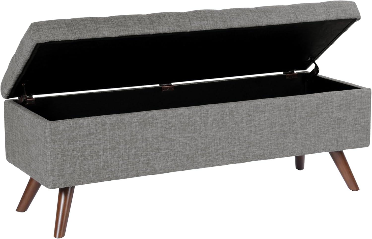 imageHomePop Modern Storage Bench Green LargeMedium Gray