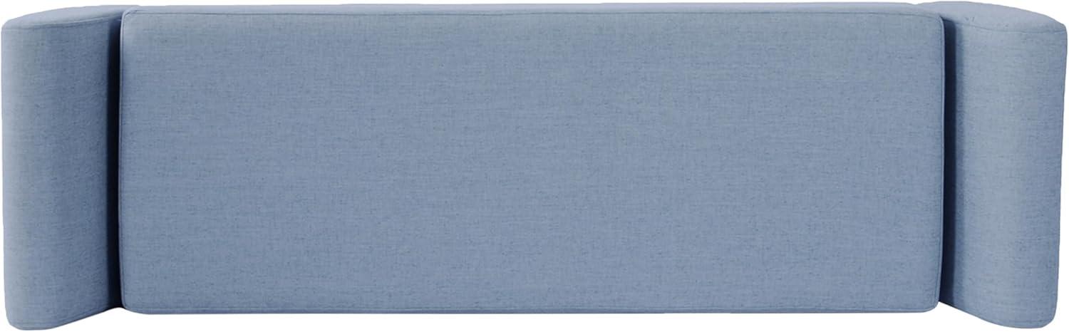 imageHomePop Modern Storage Bench with Wood Legs Homepop Home DcorBench with Storage for Living Room amp Bedroom Olive Green WovenFrench Blue Woven