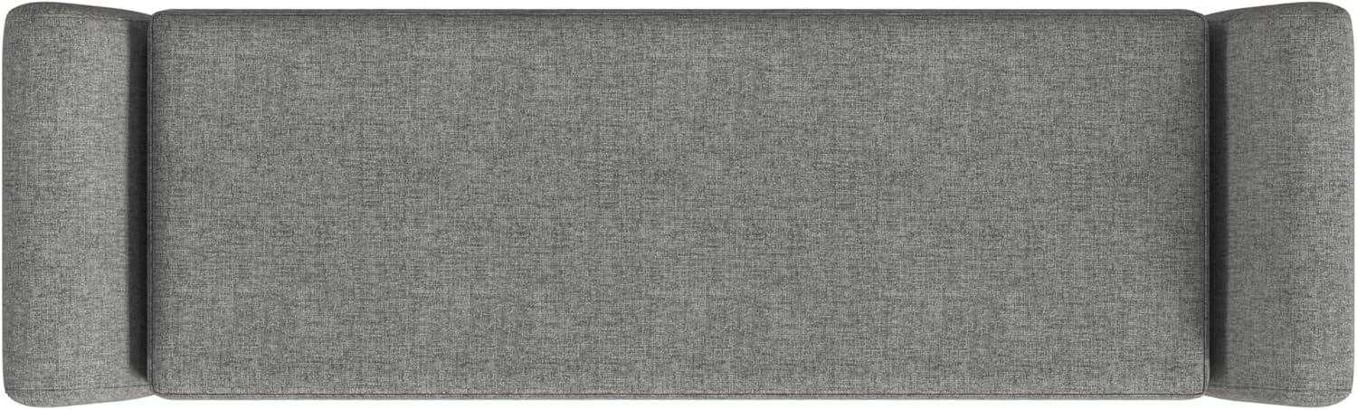 imageHomePop Modern Storage Bench with Wood Legs Homepop Home DcorBench with Storage for Living Room amp Bedroom Sherpa CreamGray Woven