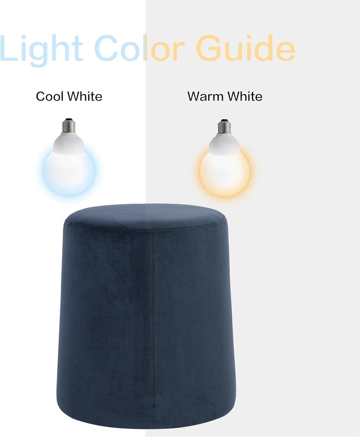 imageHomePop Organic Shape Ottoman No Lid Seat Only HomePop Home Dcor Round Pouf Foot Rest Blue VelvetBlue Velvet