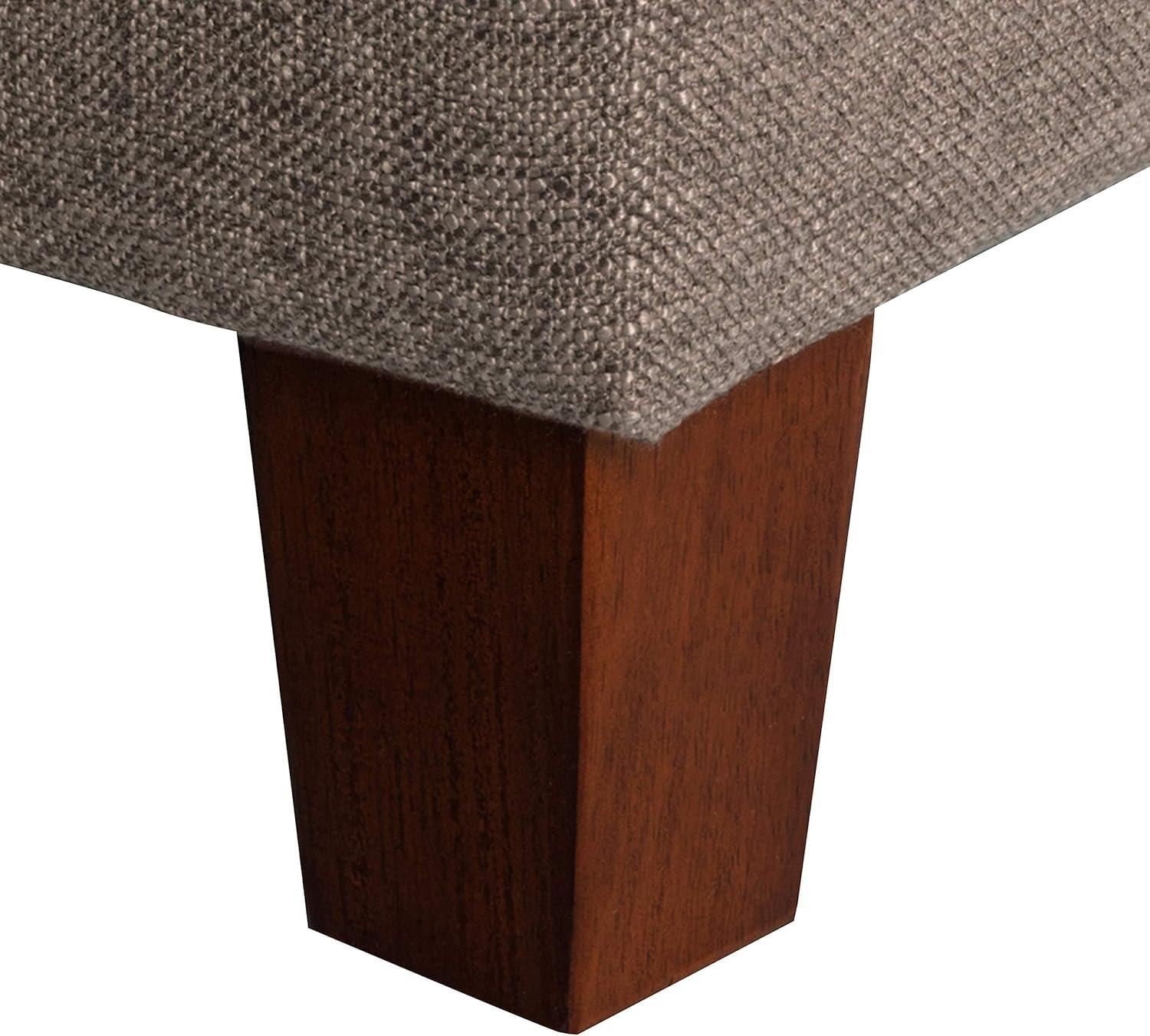 imageHomePop Ottomon Upholstered Rectangular Storage Ottoman Bench with Hinged Lid Brown and Cream LargeBrown