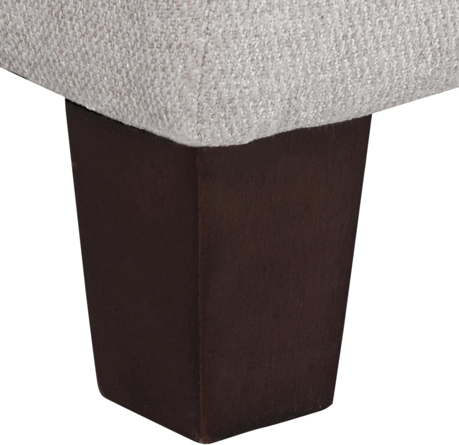 imageHomePop Ottomon Upholstered Rectangular Storage Ottoman Bench with Hinged Lid Brown and Cream LargeGrey