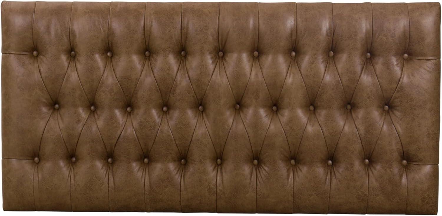 imageHomePop Theodore Decorative Bench with Metal Base Brown PU LeatherLight Brown Pu Leather