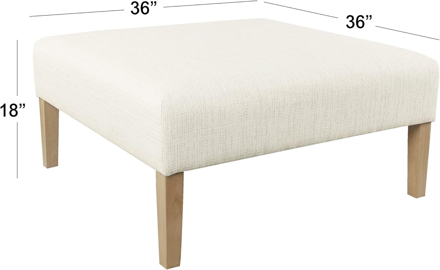 imageHomePop Tufted Decorative Bench StainResistant Cream WovenStainresistant Cream Woven