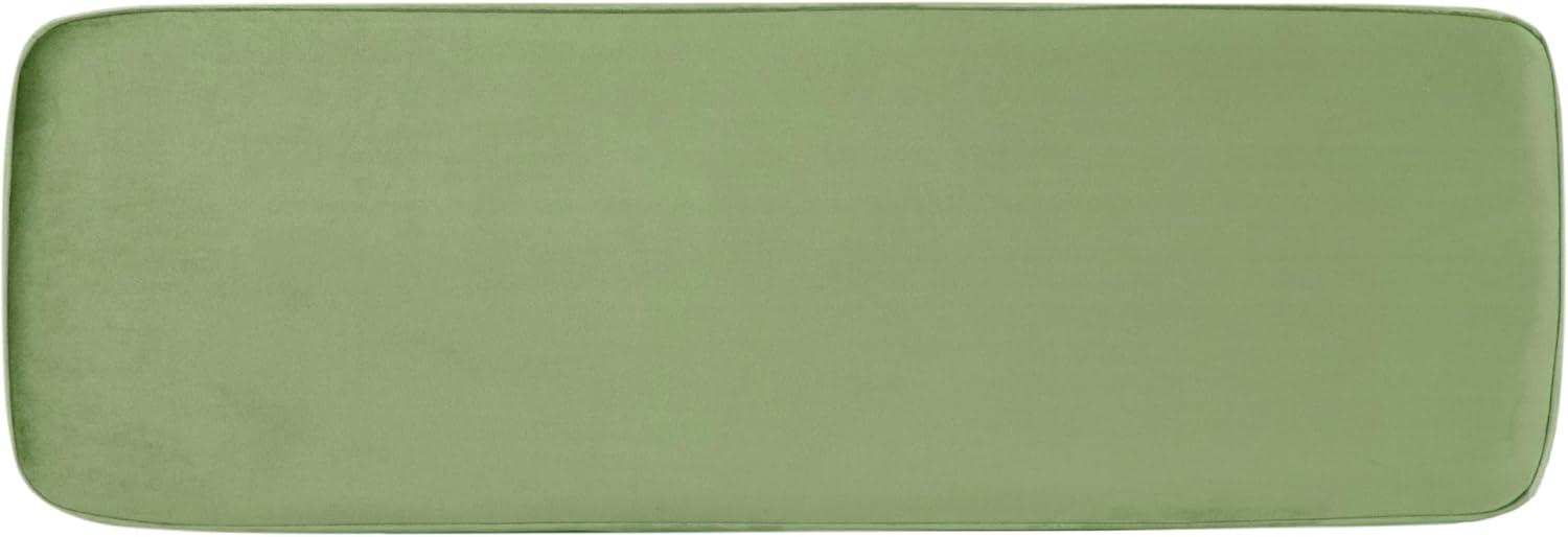 imageHomePop Upholstered Storage Bench with Metal LegHomepop Home DcorBench with Storage for Living Room amp Entryway Faux Leather BrownGreen Velvet