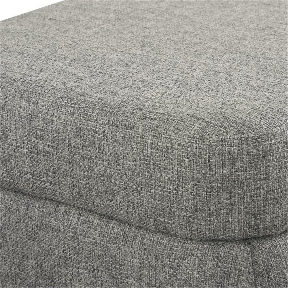 imageHomePop Upholstered Storage Bench with Metal LegHomepop Home DcorBench with Storage for Living Room amp Entryway Sustainable Gray WovenSustainable Gray Woven