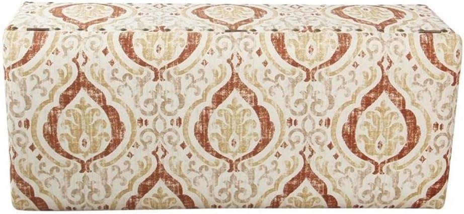imageHomePop Upholstered Storage Bench with Nailhead Trim TaupeCreamOrangeCream