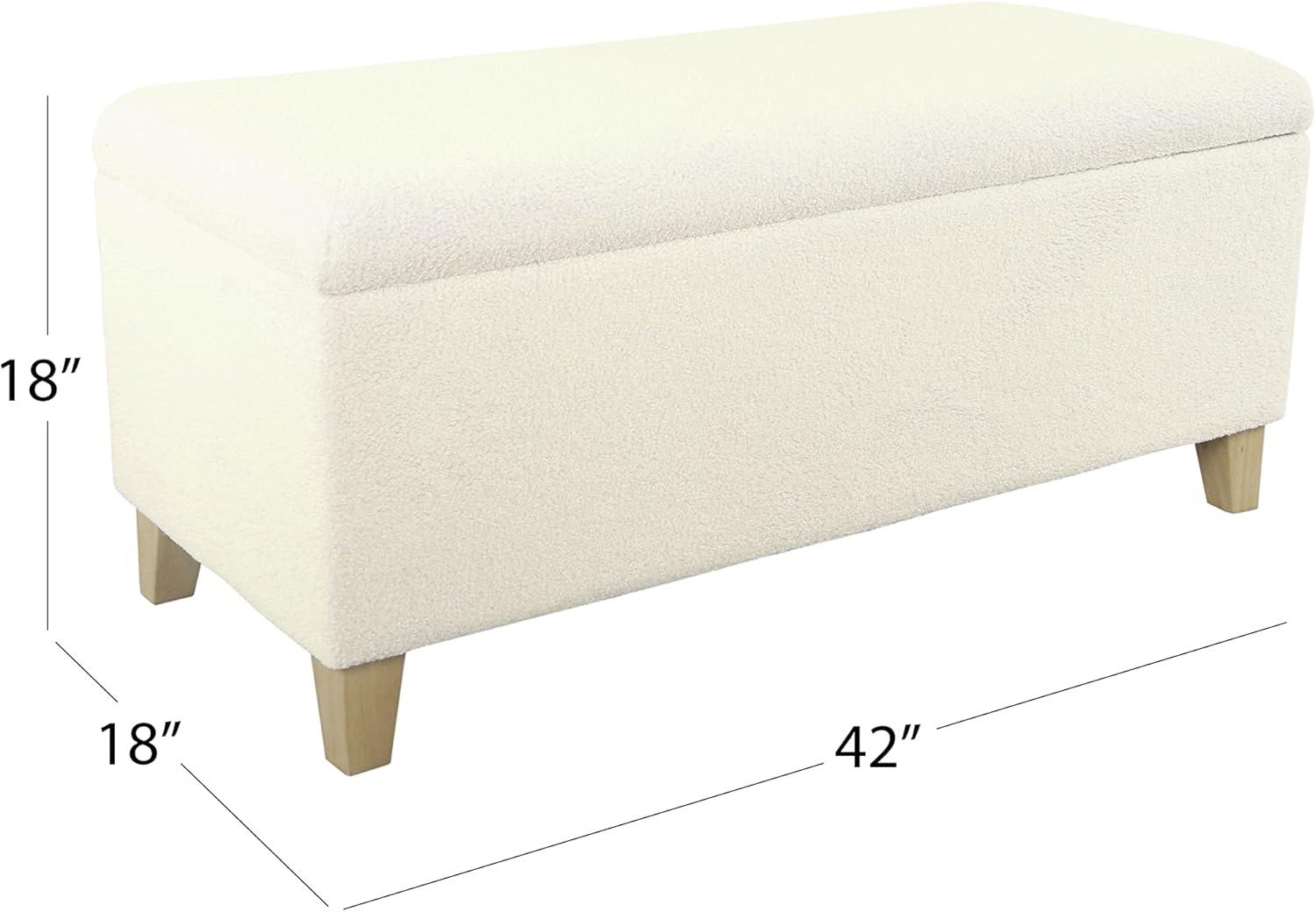imageHomepop Home Decor Tufted Ainsley Button Storage Ottoman Bench with Hinged Lid Ottoman Bench with Storage for Living Room amp Bedroom Brown 18x40x18 inchesPearl Cream