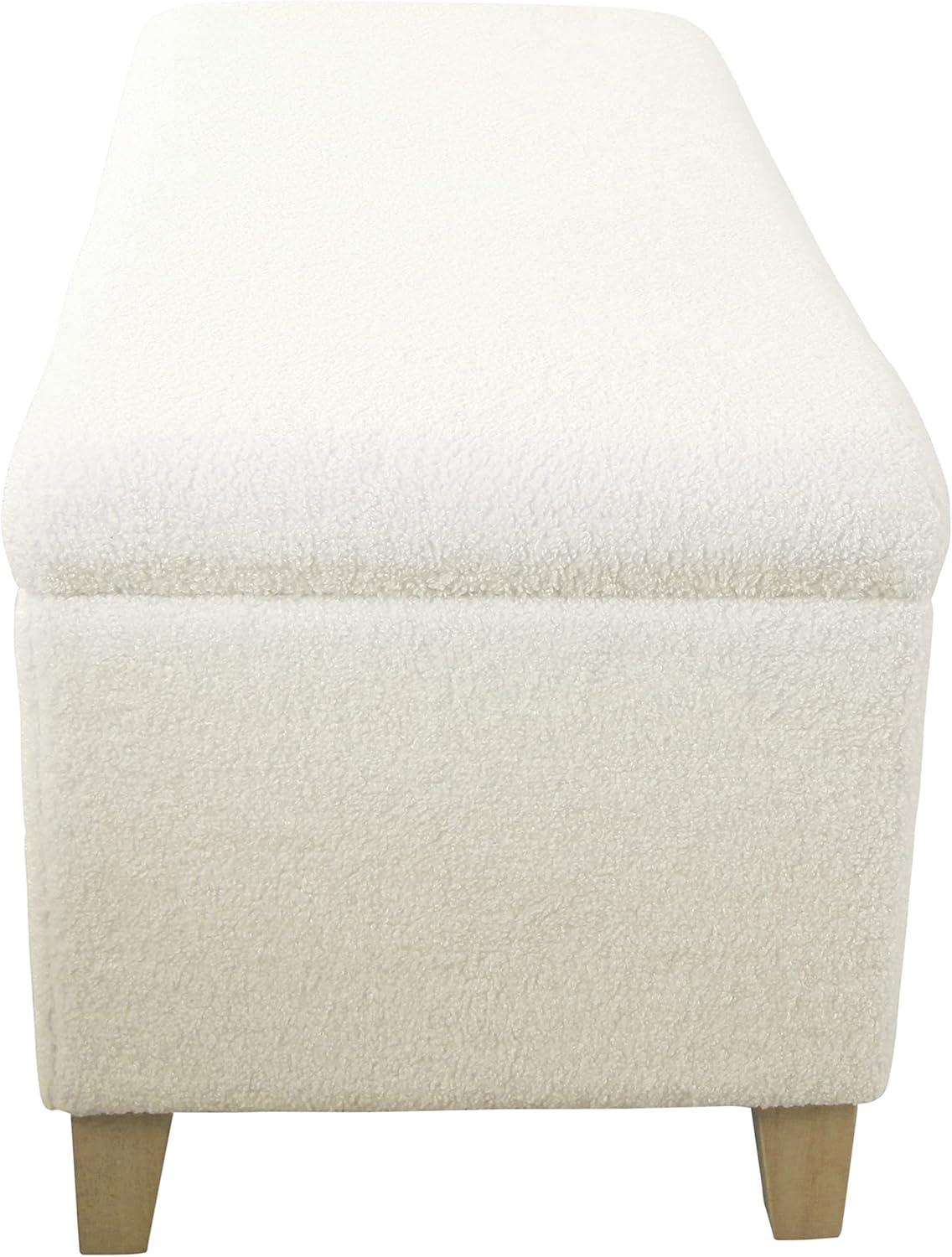 imageHomepop Home Decor Tufted Ainsley Button Storage Ottoman Bench with Hinged Lid Ottoman Bench with Storage for Living Room amp Bedroom Brown 18x40x18 inchesPearl Cream