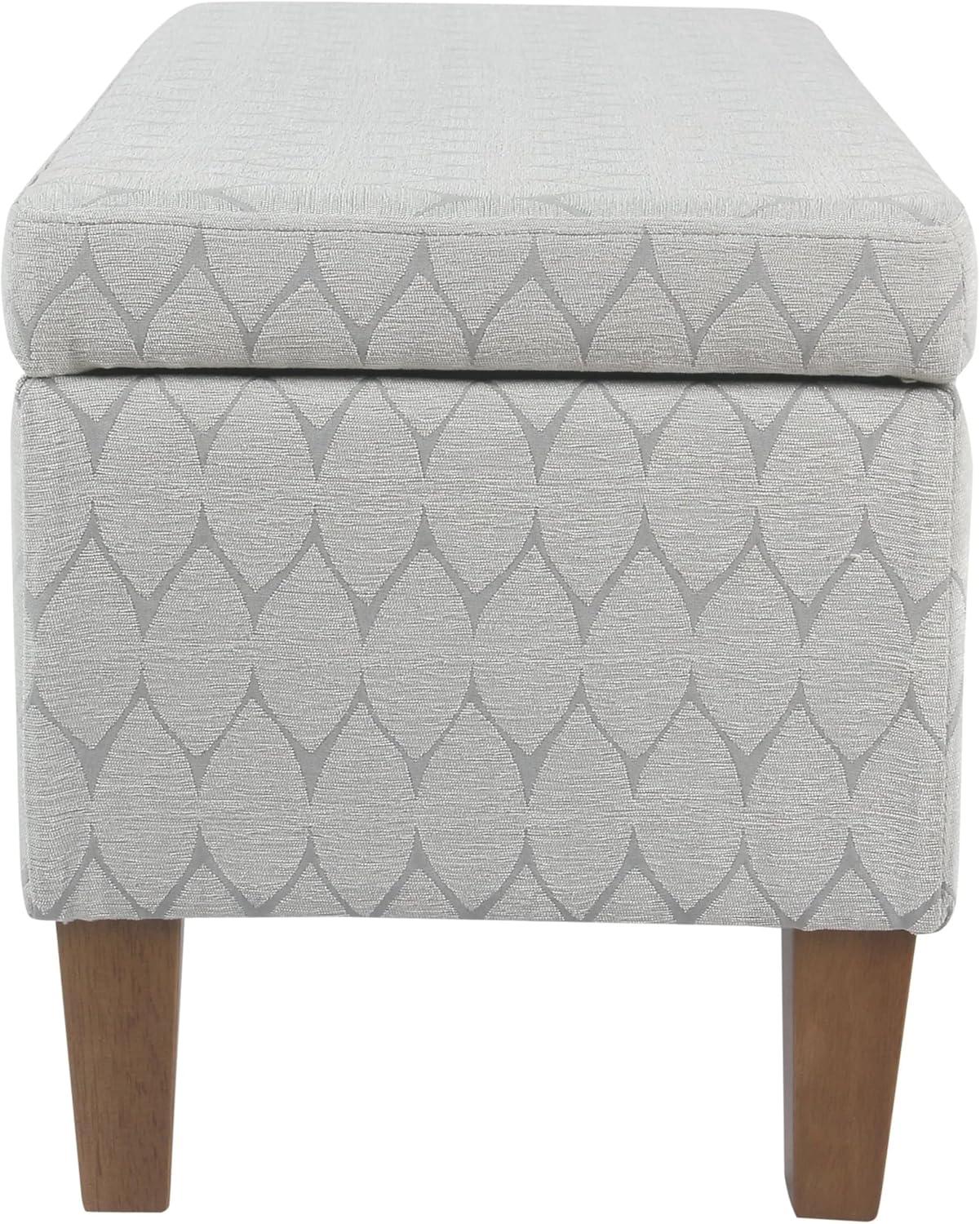 imageHomepop Home Decor Tufted Ainsley Button Storage Ottoman Bench with Hinged Lid Ottoman Bench with Storage for Living Room amp Bedroom Brown 18x40x18 inchesGray and Brown
