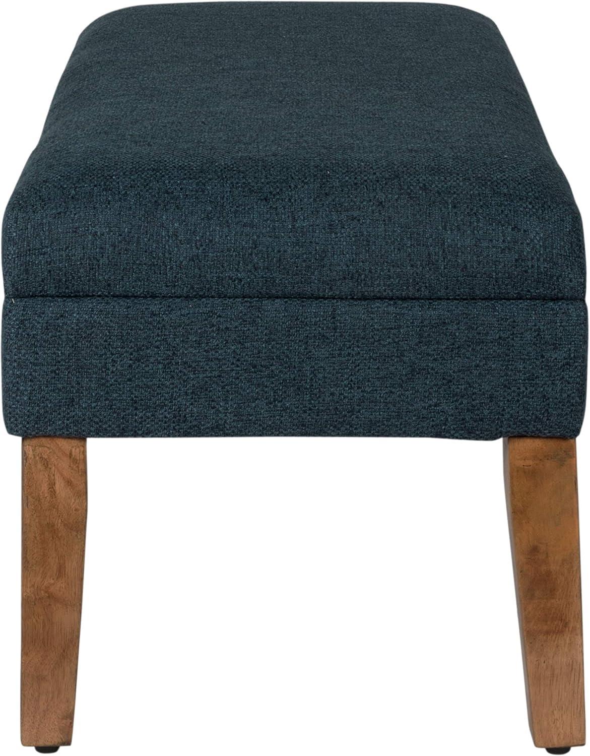 imageHomepop Home Decor Upholstered Decorative Storage Ottoman Bench Ottoman Bench with Storage for Living Room amp Bedroom Decorative Home Furniture Textured BrownNavy