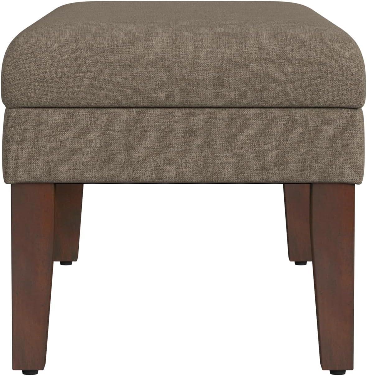 imageHomepop Home Decor Upholstered Decorative Storage Ottoman Bench Ottoman Bench with Storage for Living Room amp Bedroom Decorative Home Furniture Textured BrownTextured Brown