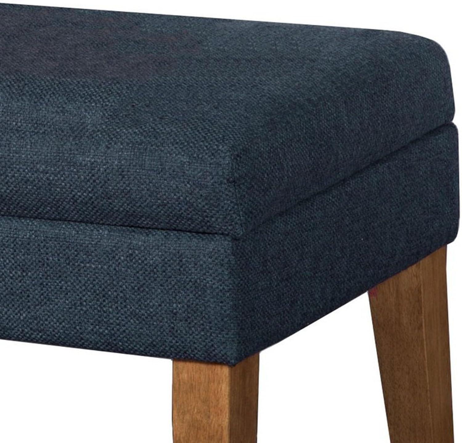 imageHomepop Home Decor Upholstered Decorative Storage Ottoman Bench Ottoman Bench with Storage for Living Room amp Bedroom Decorative Home Furniture Textured BrownNavy