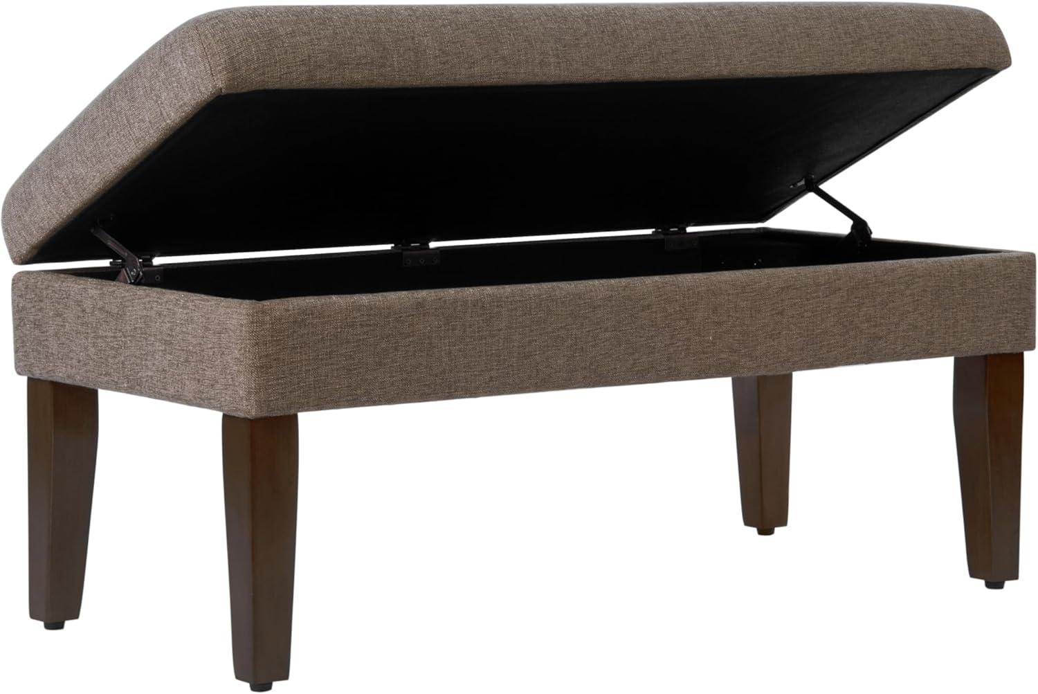 imageHomepop Home Decor Upholstered Decorative Storage Ottoman Bench Ottoman Bench with Storage for Living Room amp Bedroom Decorative Home Furniture Textured BrownTextured Brown