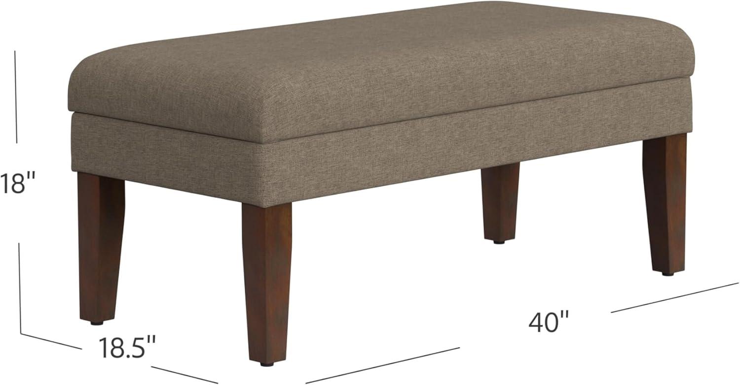 imageHomepop Home Decor Upholstered Decorative Storage Ottoman Bench Ottoman Bench with Storage for Living Room amp Bedroom Decorative Home Furniture Textured BrownTextured Brown