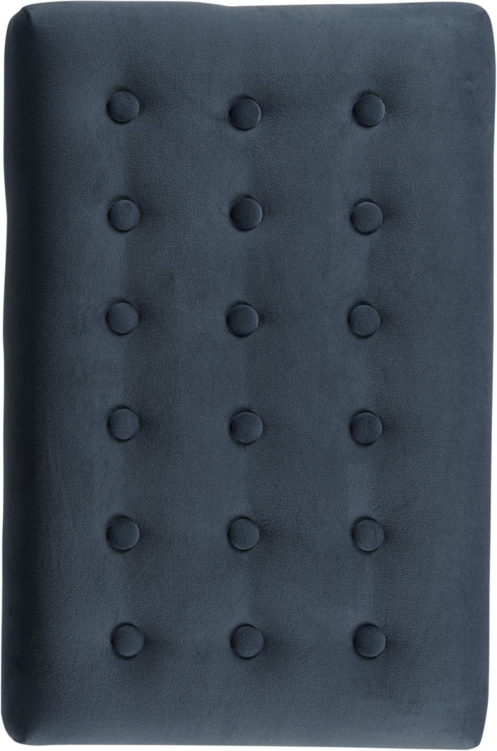 imageHomepop Home Decor Upholstered Tufted Velvet Ottoman Bench Ottoman Bench for Living Room amp Bedroom SilverBlue