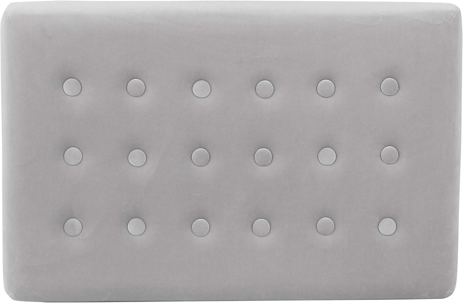 imageHomepop Home Decor Upholstered Tufted Velvet Ottoman Bench Ottoman Bench for Living Room amp Bedroom SilverSilver