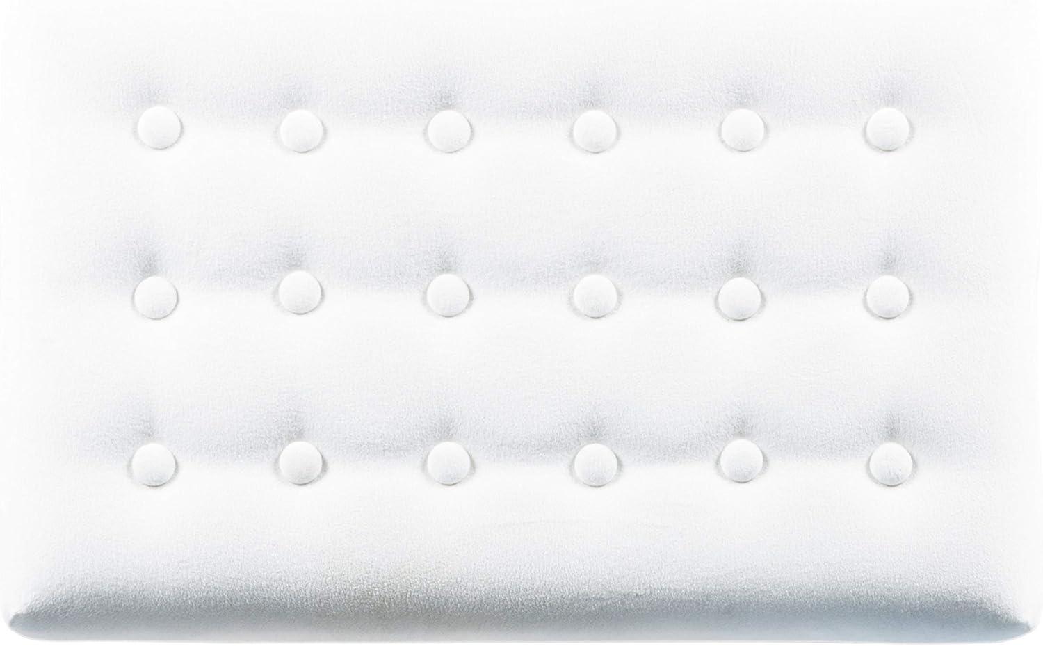 imageHomepop Home Decor Upholstered Tufted Velvet Ottoman Bench Ottoman Bench for Living Room amp Bedroom White 24 inches wide x 16 inches deep