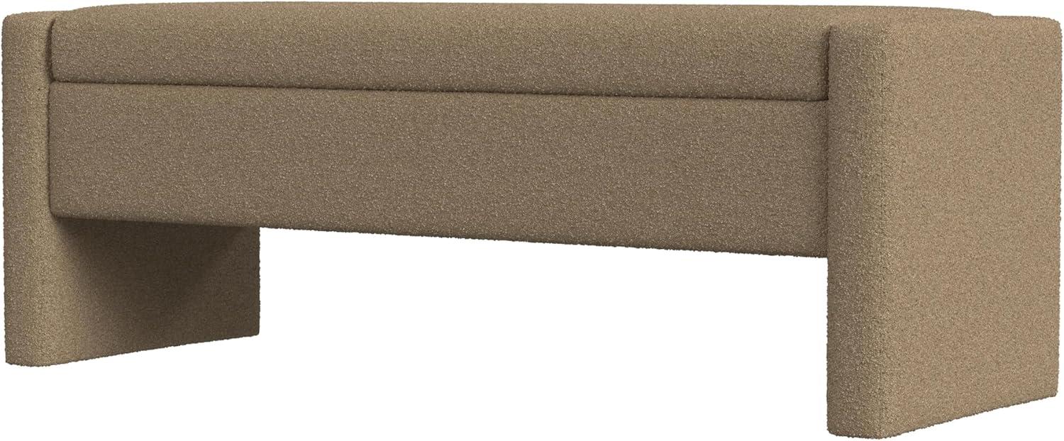 imageSpatial Order Copenhagen Modern Storage Bench Spatial Order Home DcorBench with Storage for Living Room amp Bedroom Fawn VelvetBrown Boucle