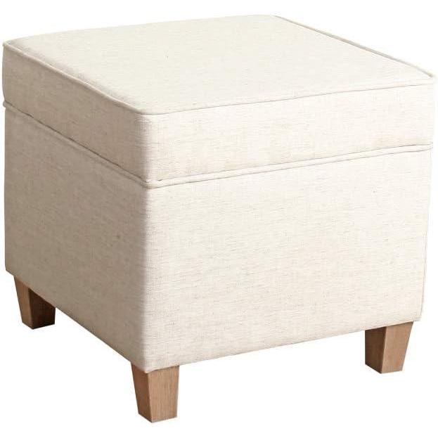 imageHomePop Cube Ottoman HomePop Home Dcor Square Ottoman Cream BoucleCream