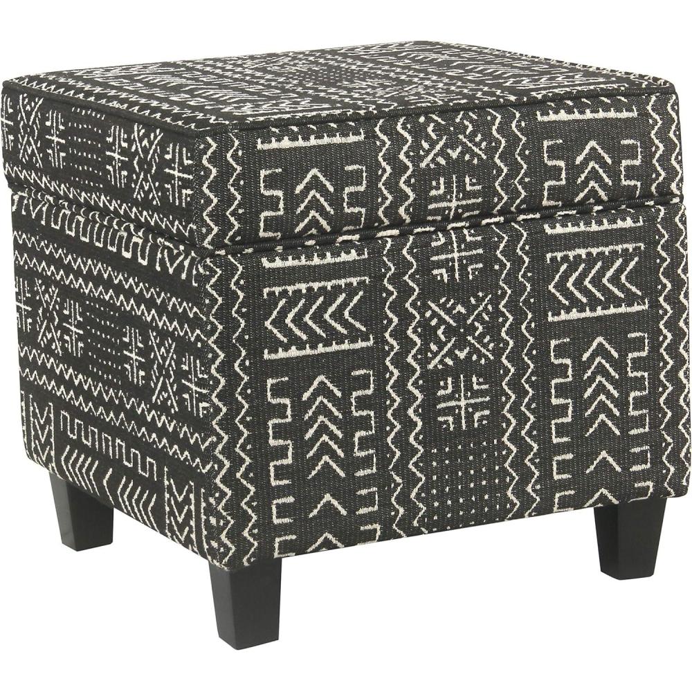 imageHomePop Cube Ottoman HomePop Home Dcor Square Ottoman  Cream BoucleOnyx