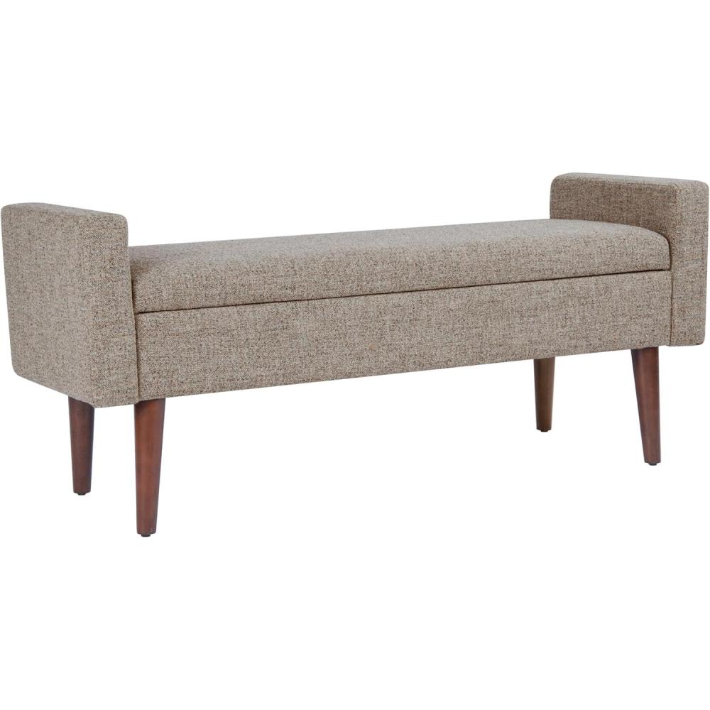 imageHomePop Fulton Storage Bench Muted MintGray Woven