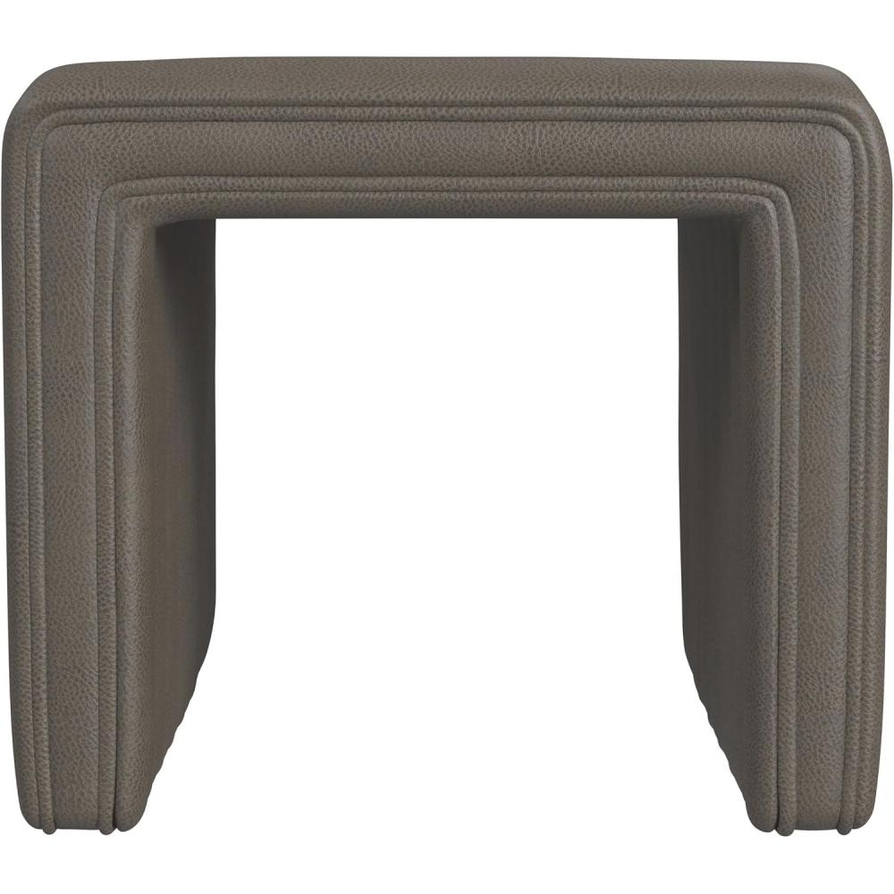 imageHomePop Modern Arch Velvet OttomanHomepop Home DcorOttoman for Living Room amp Bedroom Steel Blue VelvetEwter Gray Faux Leather