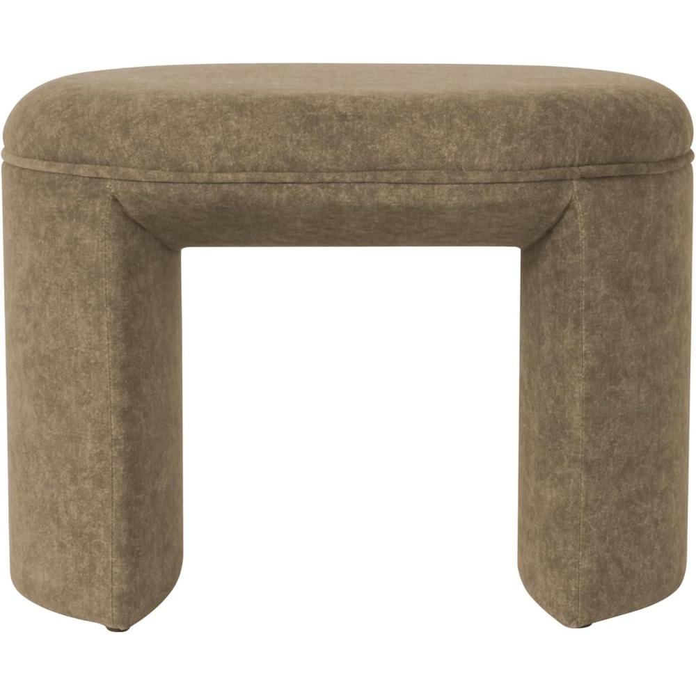 imageHomePop Modern Arch Velvet OttomanHomepop Home DcorOttoman for Living Room amp Bedroom Steel Blue VelvetMocha Velvet