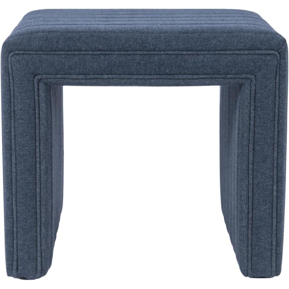 imageHomePop Modern Channel Tufted Velvet OttomanHomepop Home DcorOttoman for Living Room amp Bedroom GreenBlue Woven