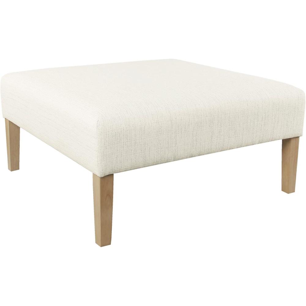imageHomePop Tufted Metal Bench Light Brown Vegan LeatherStainresistant Cream Woven