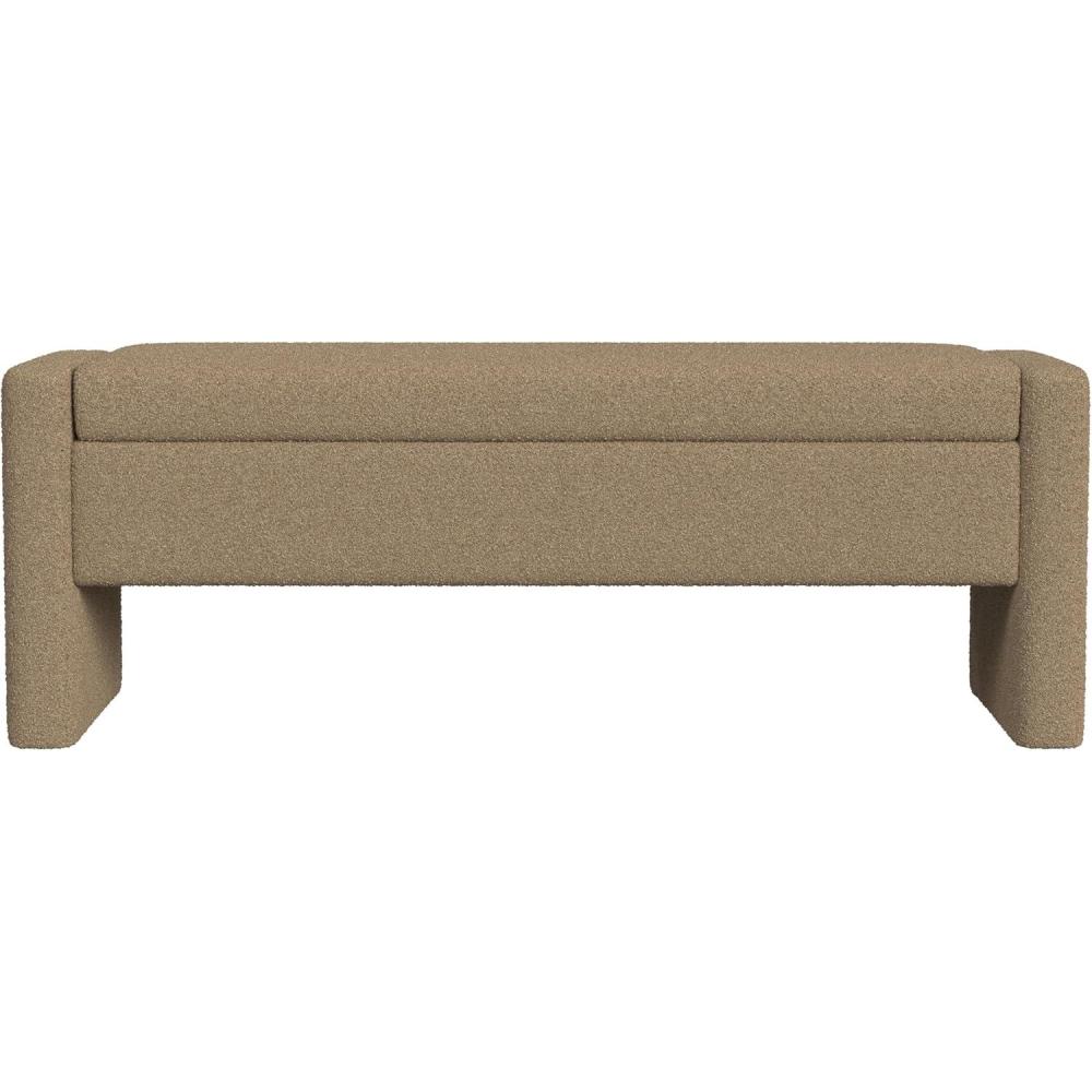 imageSpatial Order Copenhagen Modern Storage Bench Spatial Order Home DcorBench with Storage for Living Room amp Bedroom Fawn VelvetBrown Boucle