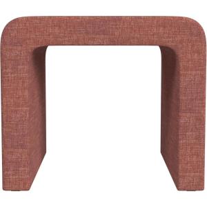 HomePop Modern Channel Tufted Velvet Ottoman|Homepop Home Décor|Ottoman for Living Room & Bedroom – Green(Pink)