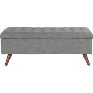 HomePop Modern Storage Bench, Green Large(Medium Gray)